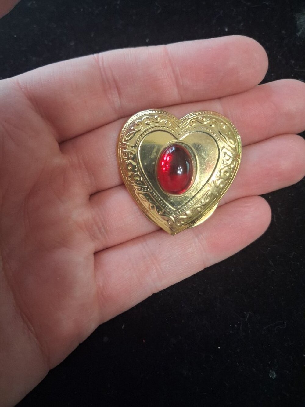 Heart scarf clip